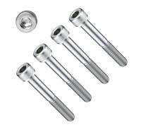TERF® Lot de 10 vis à métaux à tête hexagonale M8 x 50 mm Haute résistance Grade 12.9 Vis à métaux M8 (8 mm) x 50 mm llen Boulons à six pans creux