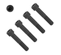 TERF® Lot de 10 vis à métaux à tête hexagonale M8 x 50 mm - Noir - Haute résistance à la traction - Qualité 12.9 - M8 (8 mm) x 50 mm