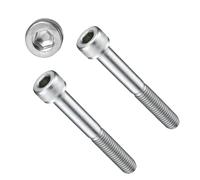 TERF® Lot de 2 vis à métaux à tête hexagonale M12 x 150 mm en acier inoxydable A2 (304) M12 (12 mm) x 150 mm