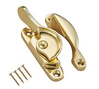 TERF® Verrou de fenêtre traditionnel vintage en laiton poli avec vis de fixation pour cadre en bois, aluminium, PVC, vinyle