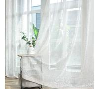TERLYTEX Lot de 2 Panneaux de voilages métalliques avec Passe-Tringle, filtrant la lumière, 132,1 x 243,8 cm de Long, Taupe argenté