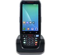 Terminal PDA Android 10.0 1D/2D/QR Scanner de codes à barres avec base de charge Support 2/3/4G WiFi BT Communication avec écran tactile 4.0 pouces pour Supermarché Restaurant Entrepôt Commerce de dét