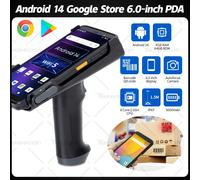 Terminal Portable PDA Google NFC PDA 8 cœurs 6.0 pouces Android14, Scanner de codes-barres 1D/2D, collecteur de données avec WIFI 4G TC60 3Gifts Add Handle
