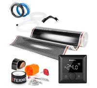 Termofol Chauffage Electrique par le Sol Set - Tapis Chauffant avec H5 Thermostat 230V - Chauffage d'appoint Puissance 80W/m2 - Surface 26 m² - Plancher Chauffant Electrique