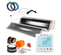 Termofol Film Chauffant Infrarouge 220 W/m² 14 m² 100 cm + Thermostat H1 | Chauffage au sol électrique 230 V sous parquet, stratifié ou vinyle - aussi au mur et au plafond