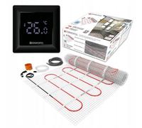 Termofol Tapis de Chauffage Sol + Thermostat Set - Surface 1,5 m² - Puissance 150W/m2 - Chauffage au Sol Electrique avec Thermostat H6 Noir - Plancher Tapis Chauffant Electrique
