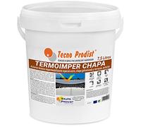 TERMOIMPER CHAPA de Tecno Prodist - 7,5 litres (blanc optique) peinture à l'eau isolante thermique extérieure - Spécial acier, tôle galvanisée et terrasses - Isole chaleur et froid
