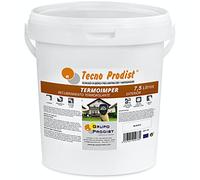 TERMOIMPER de Tecno Prodist 7,5 litres(blanc optique) peinture à l'eau isolante thermique extérieur imperméable pour murs, toits et façades Isole de la chaleur et du froid (rouleau, pinceau,pistolet)
