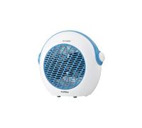 Termoventilador vertical blanco/celeste, helice de 7 aspas,1000/2000W, termostato, seguridad anti-vuelco - Modelo: TVC-2000C