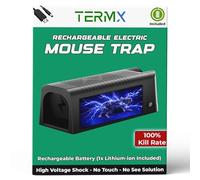 TERMX Piège à souris électrique rechargeable avec tension puissante, piège à souris électronique efficace pour la maison, élimination sans contact, attrape-souris réutilisable pour cuisine, salon