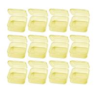 TERNCOEW Lot de 12 boîtes de rangement empilables en plastique pour l'organisation de la maison, petite boîte carrée avec couvercle transparent pour l'organisation des dortoirs d'étudiants