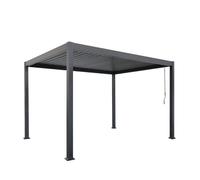 Tero - Pergola bioclimatique en aluminium 4x3m - Gris anthracite