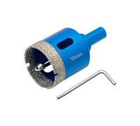 Teronbeta Scie Cloche Diamantée 35mm avec Foret Guidage de Centrage, Professionnelle Foret Diamanté Brasé pour Carrelage, Porcelaine, Verre, Marbre et Céramique