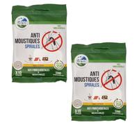 TERRA NOSTRA - Anti Moustiques en Spirales - Actif 100% d'Origine Végétale - Avec Socle Métallique - Fabriqué en France - Lot de 2 Sachets de 10