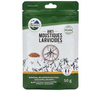 TERRA NOSTRA - Anti Moustiques Larvicides - Formulé avec du BTI - Compatible Fosse Septique - Traitement Eaux Stagnantes jusqu'à 25m² - Fabriqué en France - Sachet 50g