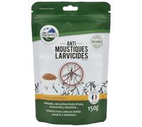 TERRA NOSTRA - Anti Moustiques Larvicides - Formulé avec du BTI - Compatible Fosse Septique - Traitement Eaux Stagnantes jusqu'à 75m² - Fabriqué en France - Pot 150g