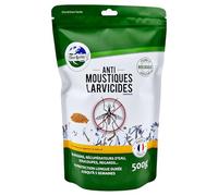 TERRA NOSTRA - Anti Moustiques Larvicides - Formulé avec du BTI - Compatible Fosse Septique - Traitement Eaux Stagnantes jusqu'à 25m² - Fabriqué en France - Pot 500g