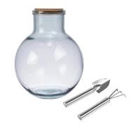 Terrarium et outils Aran 31 cm en verre recyclé