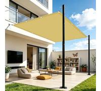 Terrass Toile Ombrage 3 x 10 m UV Protection avec Oeillets Tissu Polyester Multi Couleur et Taille Toile Imperméable pour Terrasses Balcons et Jardins, Couleur Crème