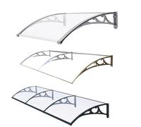 Terrasse Toit Abri Banne Protection Auvent Porte D'entrée Auvent De Porte D'entrée en Aluminium Auvent Marquise D'Entrée De Bloc UV Porte D'entrée Patio Extérieur(Blanc,60x120cm)