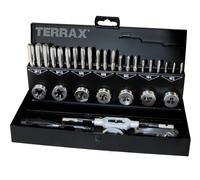 TERRAX by RUKO Jeu d'outils de taraudage 31 pces HSS dans une cassette en tôle d'acier - A245013