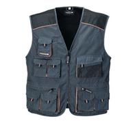 Terrax Veston taille 50 gris foncé/noir/orange 65 % PES / 35 % CO TERRATREND Quantité:1