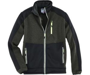 Terrax Workwear Veste polaire tricotée Vert foncé/Noir/Limette S