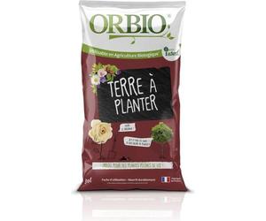 Terre à Planter ORBIO, 30 L, Support de Culture Polyvalent, Enrichie pour Plantations
