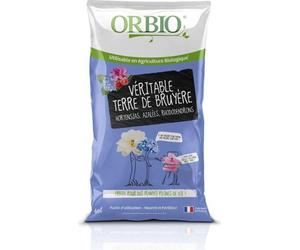 Terre de Bruyère, ORBIO, 40 L, Substrat Plantes Acidophiles, Drainage Amélioré