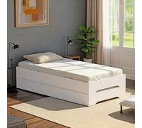 Terre de Nuit Lits empilables 90x190 Bois Blanc