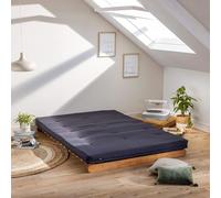 Terre de Nuit Matelas futon Anthracite en Coton 160x200