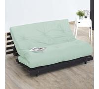 Terre de Nuit Matelas futon Vert céladon en Coton 160x200