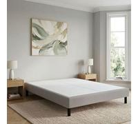 Terre de Nuit Sommier déco tapissier 90x190 cm en kit Lin en Bois - Lin