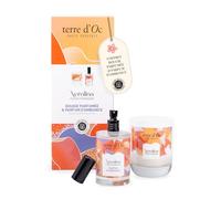 Terre d'Oc - Coffret Parfumé Fleur d'Oranger - Bougie (180g) & Parfum d'Ambiance (100ml) - Fragrance Florale douce