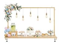 Terre Jardin Arche de Table Extensible Métal Doré Réglable 79 à 280 cm