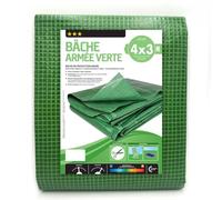 TERRE JARDIN Bâche armée Verte 160g/m2 découpable imperméable Anti-UV