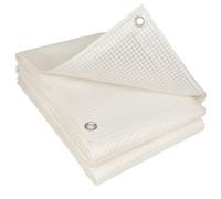 TERRE JARDIN Bâche de Protection, Extérieur Polyéthylène 160g/m² - Bâche Armée Imperméable, Ultra Résistante Découpable, Anti UV - Œillets Aluminium - Mobilier Serre Jardin - 4 x 10 - Translucide
