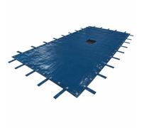 TERRE JARDIN Bâche Piscine Rectangulaire d'Hivernage 7,5 x 4,5 m - 140 g/m² | Bâche Rectangulaire 750 x 450 cm, PE 140 g/m², pour piscine 700 x 400 cm. Filet d'écoulement, anti-UV, œillets tous les 40 cm