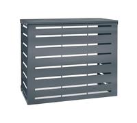 TERRE JARDIN - Cache Climatiseur Exterieur, 95 x 50 x 80 cm - Cache Pompe a Chaleur Extérieur, Métal - Kit Fixation Inclus - Cache Clim, Anti Intempéries - Discrétion, Protection, Réduction Bruit