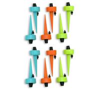 Terre Jardin Cône d'arrosage - Lot de 12 - Arrosage Goutte à Goutte | Lot de 12 cônes d'arrosage goutte à goutte en plastique - Hauteur 14,5 cm, diamètre 5,5 cm - Compatible bouteilles