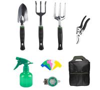 TERRE JARDIN Kit D'Outils De Jardinage Ensemble 8 Pièces Aluminium