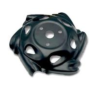 TERRE JARDIN Lame débroussailleuse 6 Dents - Alésage 254 mm | Disque de débroussailleuse en métal, diamètre 23,5 cm, 6 côtés (3 lisses et 3 à dents) pour couper hautes herbes