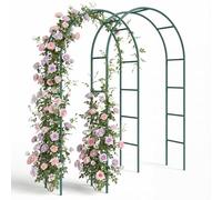 TERRE JARDIN Lot de 2 Arches de Jardin pour Plantes Grimpantes 240 x 140 cm - Arceau de Jardin métal, Décoration Jardin Extérieur pour Rosiers, Roses et Végétaux Grimpants