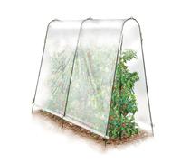 TERRE JARDIN Lot de 2 Serre à tomates de Jardin 200x180x120 cm avec Film Plastique Haute résistance & arceaux Acier - Microclimat, Protection tomates Contre intempéries, idéale jardinière Tomate