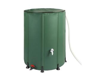 TERRE JARDIN Réservoir d'eau de Pluie Pliable - Cuve PVC avec Robinet | Réservoir pliable 750 L en PVC avec couvercle zippé, robinet et branchement tuyau inclus - diamètre 100 cm