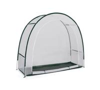 TERRE JARDIN - Serre de Jardin, 4 Saisons Demi Lune - Serre Adossée d'Hivernage 200 x 80 x 170 cm - Bâche Imperméable Renforcée - Anti-intempéries, Antigel, Anti-UV - Montage Facile - Robuste