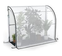 TERRE JARDIN - Serre de Jardin 4 Saisons - Serre Adossée d'Hivernage 200 x 80 x 160 cm - Bâche Imperméable Renforcée - Anti-intempéries, Antigel, Anti-UV - Structure en Acier Robuste
