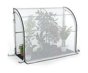 TERRE JARDIN Serre d'hivernage Murale avec Porte - Bâche armée translucide | Serre d'hivernage murale avec bâche armée translucide 130 g/m² et tapis de sol 90 g/m², idéale pour protéger vos plantes