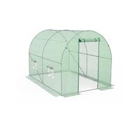 TERRE JARDIN Serre Tunnel Maraichère 6m2 - Bâche Renforcée 140 g/m² Anti-UV - Abri Potager, Légumes, Semis et Plantes