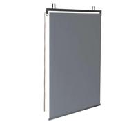 TERRE JARDIN Store Occultant Extérieur Intérieur 2,25 m Aluminium | Store occultant enroulable 120 x 225 cm, aluminium et polyester 180 g/m² gris, fixation murale ou pergola, enrouleur manuel